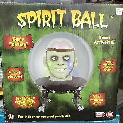 VTG Gemmy Spirit Ball Head Animated Frankenstein Monster Talks  Tested 14” Video • $99.89