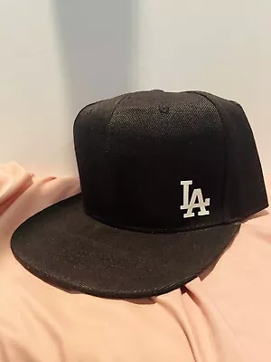 Los Angeles Hat LA Logo Snapback Baseball Cap Black Small Logo • $16.98