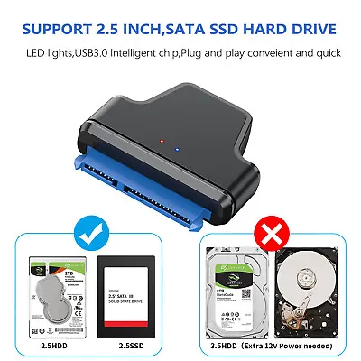 Micro USB 3.0 To SATA 22Pin Female Adapter For External SATA HDD SSD Hard Drive • $6.99