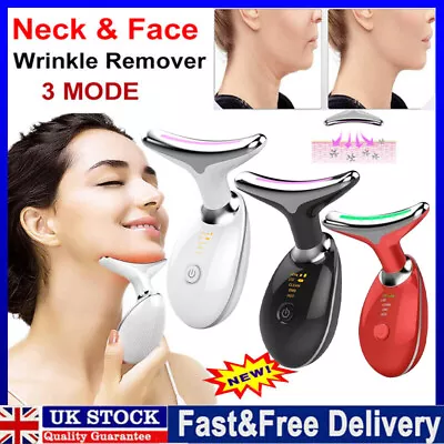 Neck Face Lifting Massager Anti Wrinkle Double Chin Skin Tightening Device Tools • £11.99