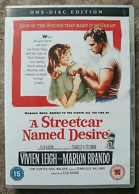 A Streetcar Named Desire - Marlon Brando Vivien Leigh DVD VGC Free P&p • £3.49