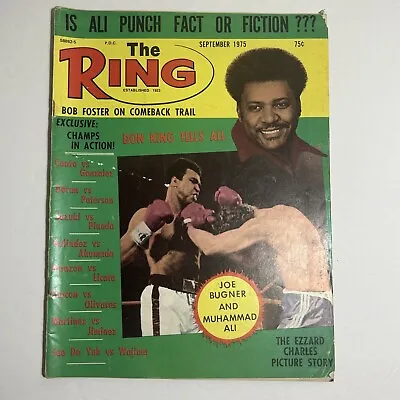 $14.99 • Buy THE RING MAGAZINE September 1975 - MUHAMMAD ALI & Bugner / Don King Issue