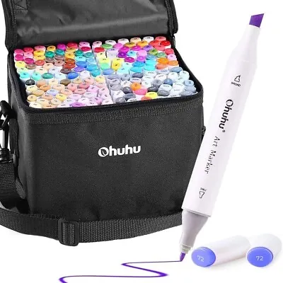 Ohuhu Markers Double Tip 160 Alcohol Art Marker Set For Kids Adults Coloring AU/ • $156.99