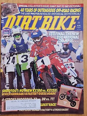 Dirt Bike September 1987 Vintage Motocross Magazine 4-Stroke Shootout XR DR TT • $14.98