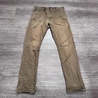 G Star Raw Pants Mens 32 Beige Bronson Slim Chino Trousers Grunge Minimal 32x30 • $33.05