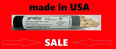 NEW GRAFCO Silver Nitrate Sticks 6  Applicator TRIPPLE DIPPED 100PS Exp 2027 • $34.49