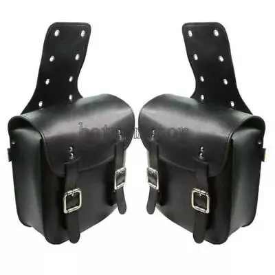Motorcycle PU Leather Side Saddle Bags ForHonda Shadow Aero Spirit ACE 750 VT750 • $111.01