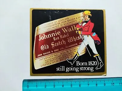 Adhesive Johnnie Walker Red Label Sticker Autocollant Vintage 80s Original • $13.95