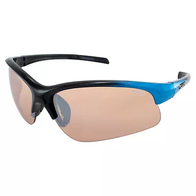 Maxx Domain Sport Golf Sunglasses Black W/ Blue Frames & HD Amber Lenses • $20.99