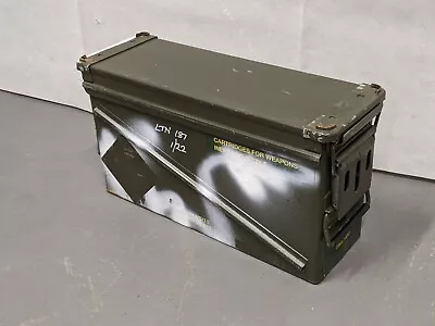 Genuine US Army - Military - PA120 Metal Ammo Tin Ammunition Box Low 40mm • £22.95
