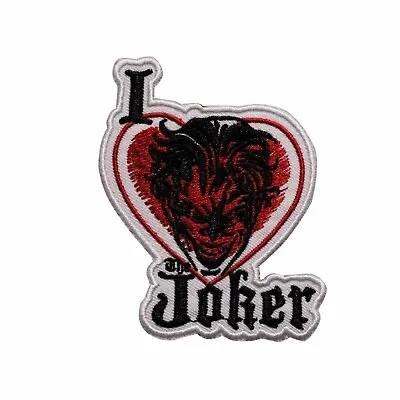 I Heart Love Joker Embroidered Iron On Patch - DC Comics Batman Villain  063-P • $7.95