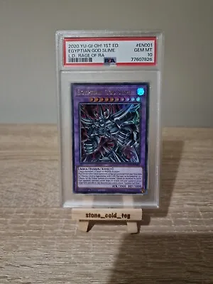 Yu Gi Oh PSA10 LED7-EN001 1st Edition Egyptian God Slime • £300