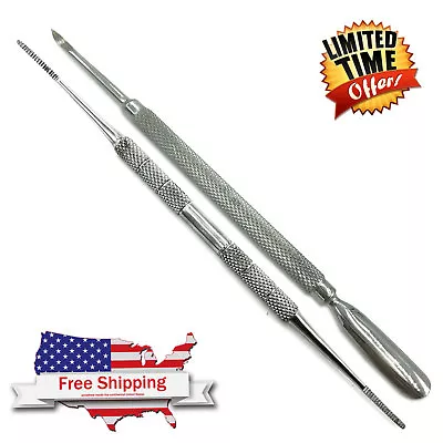 Rust Free Two Sided Nail File + Cuticle Pusher Chiropody Podiatry Manicure Tools • $6.99