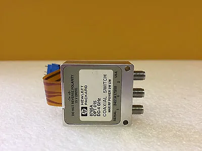 $12 • Buy HP / Agilent 8765A-015 DC To 4 GHz, 2 W, SMA (F) SPDT Coaxial Switch. Tested!