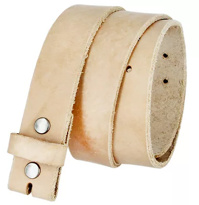 *Handcrafted Custom Made In USA*  Natural Cowhide Leather One Piece Belt Strap • $17.20