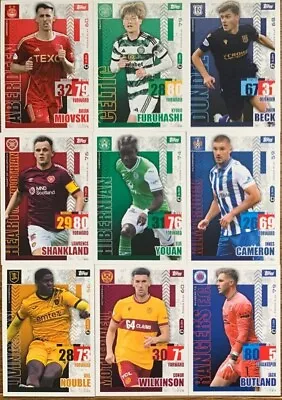 SPFL Match Attax 2023/24 #1 To 135  Pick Choose Celtic Rangers Aberdeen Hibs • £1.50