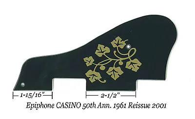 CASINO 50th Ann 61' RI Blk/Gold Pickguard ES-295 Design For Epiphone Project NEW • $79.99