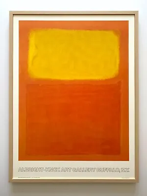 Mark Rothko Rare 1975 Lithograph Print Framed Lrg Poster  Orange & Yellow  1956 • $5800