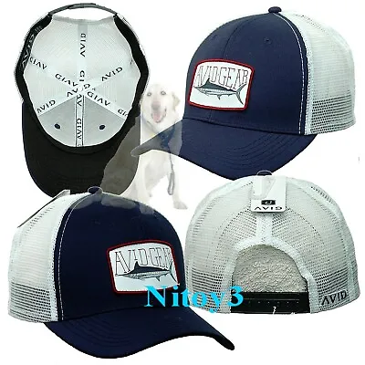 Avid Navy Trophy Marlin Trucker Baseball Hat-Cap Men One Size • $19.76