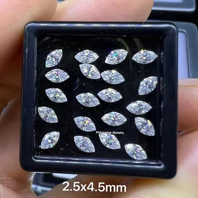 1.5x3mm-6x12mm Small Size Marquise Cut Moissanite Loose Stone D VVS1 For Jewelry • $13.99