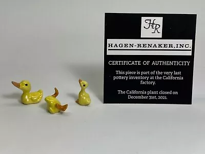 Hagen Renaker #922 382 219 220 Baby Duck 3pc Set Miniatures Last Of The Stock • $13.99