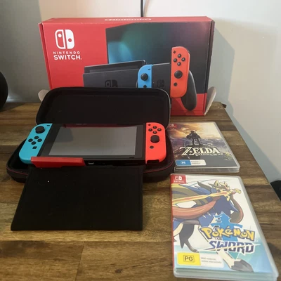 $365 • Buy Nintendo Switch Portable Gaming Console - Neon Blue/Neon Red WITH GAMES