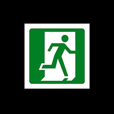 £0.99 • Buy Fire Exit Final Right - Plastic Sign, Sticker - All Materials (MISC73)