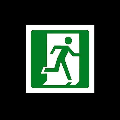 £0.99 • Buy Fire Exit Final Right - Plastic Sign, Sticker - All Materials (MISC73)