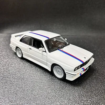 1988 BMW 3 Series M3 E30 White 1/24 Diecast Model Car By Bburago • $24