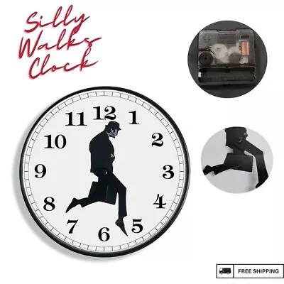 Silly Wall Clocks Comedy Inspired Ministry Of Silly Walk Wall Clock For Bedroom • $39.90