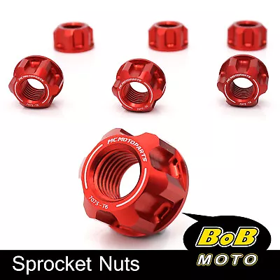 RED CNC M10 Rear Sprocket Nuts For Kawasaki KR1-KR1S 250 All Years • $45.61