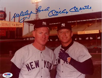 Mickey Mantle & Whitey Ford Psa/dna Certified Signed 8x10 Photograph Autograph • $399