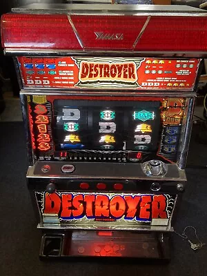 Yamasa Destroyer Pachislo Slot Machine With Key Coins Works LOCAL PICKUP ONLY • $200