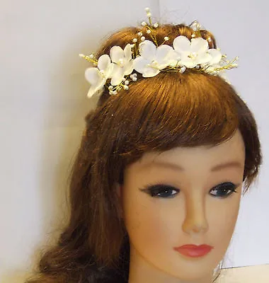 £14.99 • Buy Bridal Hair Vine Flower Girl Headband Bridesmaid Flower Garland Bridal Headpiece