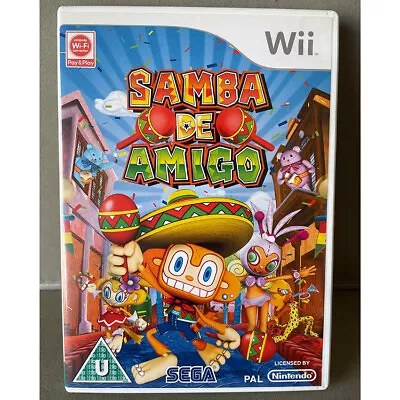 Nintendo Wii SAMBA DE AMIGO European Version PAL 2008 Sega Sonic Team Rhythm • £3.50