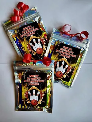 PARTY BAG BOWLING THEME SWEET POUCH FAVOUR BIRTHDAY SWEETCONE Alternative • £1.25