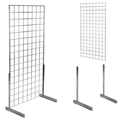 Mesh And L-legs Gridwall Mesh L-shaped Support Leg Retail Grid Display Panel New • £70.19