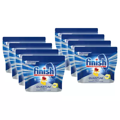 $49 • Buy Finish POWERBALL QUANTUM ULTIMATE Dishwasher Tablets Lemon Sparkle 144pc (8 X 18