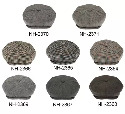 Newsboy Ivy Ascot Cabbie Hat Cap Applejack Wool Herringbone Golf Driving Gatsby • $12.99