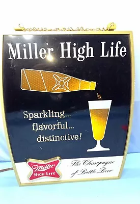 Rare Miller High Life Pouring Beer Motion Light Sign Animated Bar Champagne  • $849.99