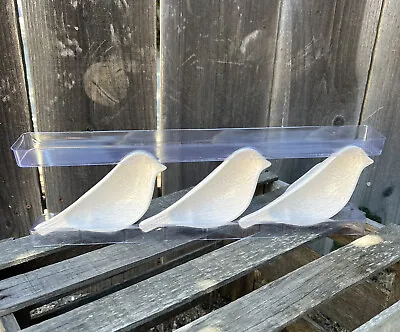 Mudpie Bird Shaped Trinket Dishes Ceramic Serving Dish Bowl White Beige Set Of 3 • $27.19