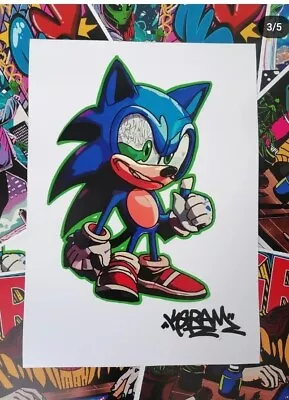 Original Graffiti Street Art A3 Print Signed Rare 1/50 Sonic Hedgehog  • $62.26