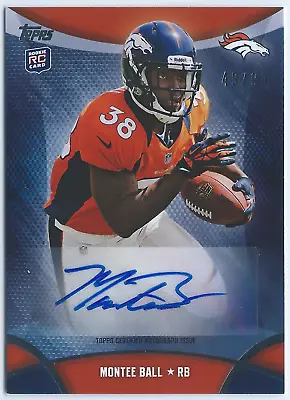 2013 Topps Mini Autographs #MAMB Montee Ball Auto RC /99 • $4