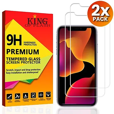 Tempered Glass Screen Protector For IPhone 15 14 13 12 11 Pro Max Mini XR X Plus • £1.99
