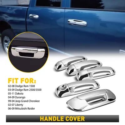 $35.87 • Buy For 1999-2004 Jeep Grand Cherokee Chrome 4 Door Handle + Tailgate Covers NEW
