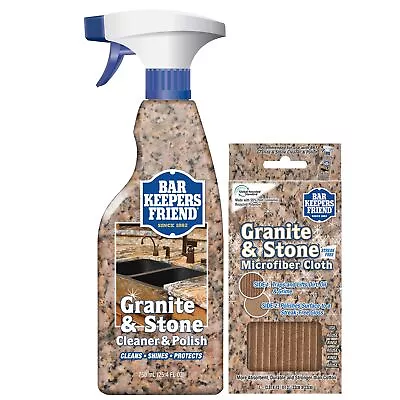 Bar Keepers Friend Granite & Stone Cleaner And Polish Cleaning Kit - Includes Ba • $24.32