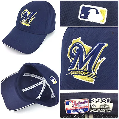 New Era 59 Fifty Milwaukee Brewers MLB Blue Baseball Fitted (Sz 6 5/8-7 1/8) Hat • $18.65