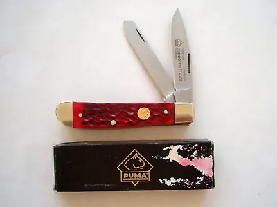 $175 • Buy Puma 480631 Red Bone Handle Trapper Knife