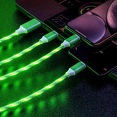 Fast Charging Cable LED Universal Multi Function Cell Phone Charger Cord 3-in-1 • $5.95