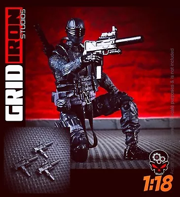 1:18 3-PACK TacMac-10 For G.I. Joe 3.75 Joytoy Arah 25th Weapons Gun Poc G148 • $10.99